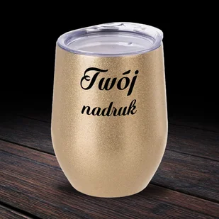 Złoty kubek ze stali nierdzewnej Glitter z Twoim nadrukiem - Kubki - miniaturka - grafika 1