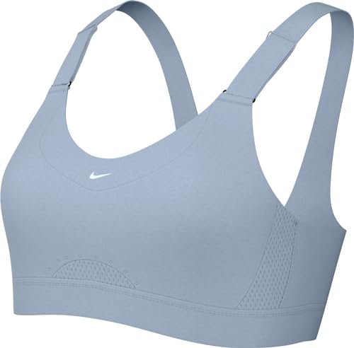 Nike damski biustonosz W Nk Df Alpha Bra, Lt Armory Blue/White, DD0430-441, XSF-G