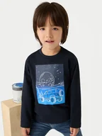 Bluzki damskie - Mayoral Bluzka 4057 Granatowy Regular Fit - miniaturka - grafika 1
