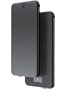Black Rock - Etui ze skóry 360 stopni Glass Case pasuje do Samsung Galaxy A53 5G I etui na telefon komórkowy, zamknięcie magnetyczne, zestaw okładek (czarny ze skórą z tyłu) - Etui i futerały do telefonów - miniaturka - grafika 1