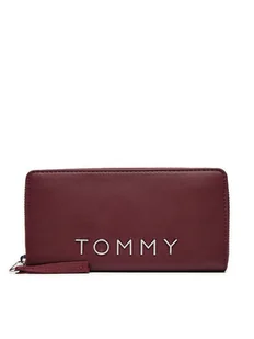 Tommy Jeans Duży Portfel Damski AW0AW16485 Bordowy - Portfele - miniaturka - grafika 1