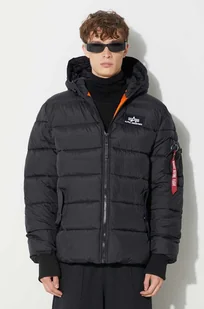 Alpha Industries kurtka Hooded Puffer Alpha FD męska kolor czarny zimowa 118113.03 - Kurtki męskie - miniaturka - grafika 1