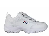 Buty dla dziewczynek - Buty dziecięce Fila 10107811FG STRADA LOW KIDS Białe - miniaturka - grafika 1