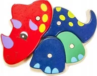 Puzzle - Puzzle drewniane dinozaury 4 el. - miniaturka - grafika 1