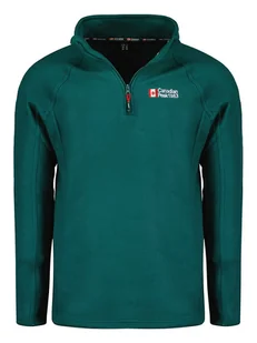 Canadian Peak Bluza polarowa "Tugeak" w kolorze ciemnozielonym - Odzież trekkingowa męska - miniaturka - grafika 1