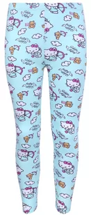 Turkusowe, dziewczęce legginsy z długą nogawką HELLO KITTY 8 lat 128 cm - Legginsy - miniaturka - grafika 1