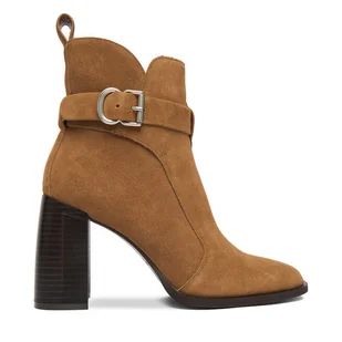 Botki Badura EO-VIV-1 Brązowy - Botki damskie - miniaturka - grafika 1