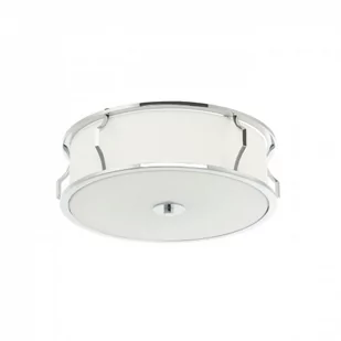 Orlicki Design LAMPA sufitowa Pirelo PL Cromo klasyczna OPRAWA okrągły plafon abażurowy biały chrom Pirelo PL Cromo - Lampy sufitowe - miniaturka - grafika 1