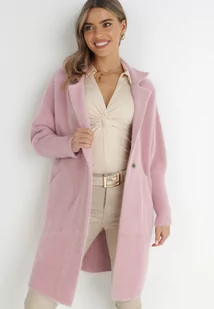 Różowy Płaszcz Wełniany z Alpaką Oversize Klepheia - Płaszcze damskie - miniaturka - grafika 1