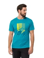 Koszulki męskie - Jack Wolfskin Męska koszulka Peak Graphic M z krótkim rękawem, Everest Blue, 3XL EU - miniaturka - grafika 1