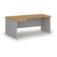 Biurka - Biurko narożne PRIMO GRAY, 1800 x 1200 mm, lewe, szary/buk - miniaturka - grafika 1