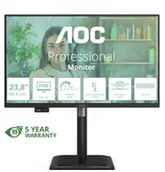 Monitory - AOC 23,8" 24P4U 16:9 HDMI+DP+DVI+USB IPS Lift bk - miniaturka - grafika 1