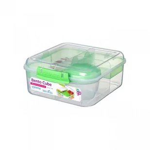 Sistema Lunchbox wielokomorowy Bento Cube To Go, zielony, 16,8x18,6x7,7 cm - Pojemniki kuchenne - miniaturka - grafika 3