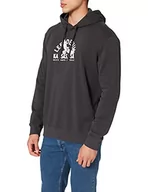 Bluzy męskie - Lee Męska bluza z kapturem Graphic Hooded, Washed Black, L - miniaturka - grafika 1