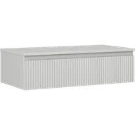 Szafki łazienkowe - Mexen Rivel szafka łazienkowa podumywalkowa 90 cm z blatem, 1 szuflada, ryflowana , szara mat - 91A20-09023-1-BFC62 - miniaturka - grafika 1