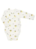 Body dla niemowląt - Dziewczęce body bawełna długi rękaw cytrynki Nicol,r.56 - miniaturka - grafika 1