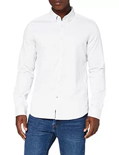 Koszule męskie - Tom Tailor Basic Męska Koszula, Biały, L - grafika 1