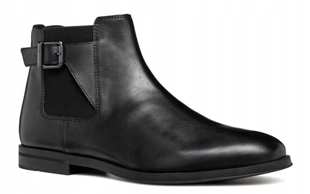 Geox Trzewiki Męskie Czarne Skórzane Na Zamek 41 Jwb