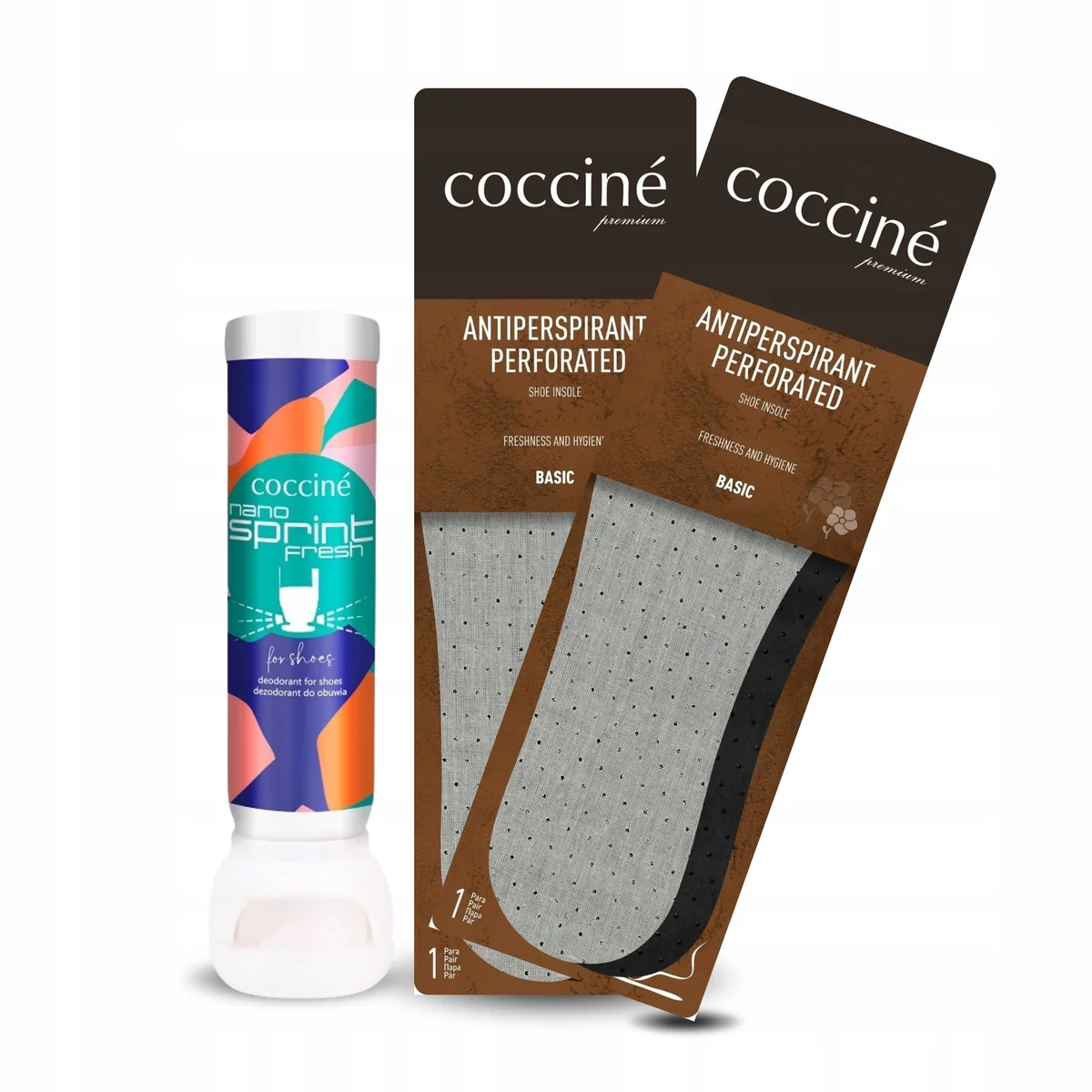 Wkładki Antiperspirant x2 z Dezodorantem Nano Sprint Fresh do Butów Zestaw
