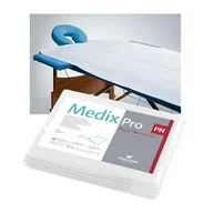 Kosmetyczne akcesoria jednorazowe - Prześcieradło jednorazowe 150cm x 210cm białe 40g MedixPro 5szt - miniaturka - grafika 1