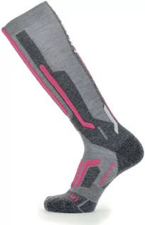 Skarpety termoaktywne - UYN UYN Ski Merino Socks Women, szary/różowy EU 37-38 2021 Skarpetki narciarskie - grafika 1