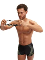Kąpielówki męskie - Speedo Kąpielówki "Eco Tech" w kolorze czarno-żółto-błękitnym - miniaturka - grafika 1