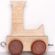 Pociągi dla dzieci - Small Foot Design Wagonik z literą L Alfabet - miniaturka - grafika 1
