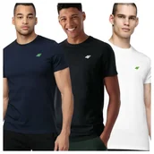 Koszulki męskie - T-shirt męski (ZESTAW KOSZULEK 3 SZT.) 4F 4FWSS25TTSHM3965-90S Wielkokolorowy Roz. M - miniaturka - grafika 1