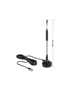 Delock Antena DAB-Antenne SMB F 0dBi Standfu starr schwarz 12412 - Anteny Wi Fi - miniaturka - grafika 1