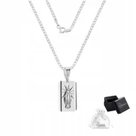 Biżuteria dla dzieci - Łańcuszek Medalik Maryja Srebro 925 Prezent Grawer - miniaturka - grafika 1