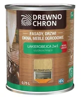 Farby wewnętrzne - Lakierobejca 2w1 Bezbarwny 0.75L Drewnochron - miniaturka - grafika 1