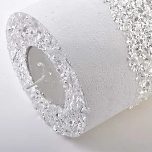 ŚWIECA LAMPION WALEC 120X120 DIAMENT BIAŁY PORCELANA - Świeczniki - miniaturka - grafika 3