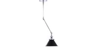 Lampy sufitowe - Lumina Deco Deco Deri lampa wisząca 1-punktowa chrom/czarna LDW B015-2 (CHR+BK) - miniaturka - grafika 1