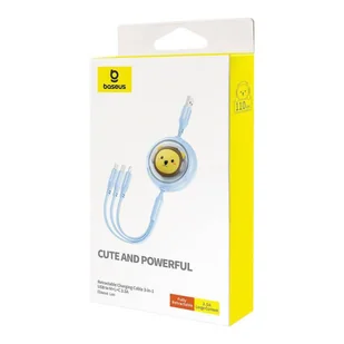 Kabel ładowania 3w1 Baseus USB do USB-C, USB-M, Lightning 3,5A, 1,1m (niebieski) - Kable - miniaturka - grafika 20