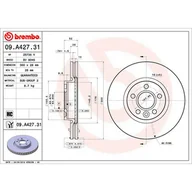 Tarcze hamulcowe - Tarcza hamulcowa BREMBO 09.A427.31 - miniaturka - grafika 1