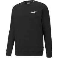 Bluzy męskie - Bluza męska Puma ESS Small Logo Crew czarna 586684 01 S - miniaturka - grafika 1