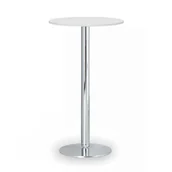 Stoły i stoliki do biura - B2B Partner Stolik wysoki Olympo II, średnica 600 mm, chromowana podstawa, płyta biała 423224 - miniaturka - grafika 1