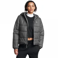 Kurtki damskie - Damska kurtka puchowa pikowana Under Armour Lw Insulate Jacket - szara - UNDER ARMOUR - miniaturka - grafika 1