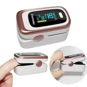 Pulsoksymetry napalcowe - Pulsoksymetr HEDO biało złoty - miniaturka - grafika 1