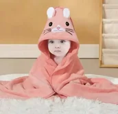 Koce i narzuty dla dzieci - RĘCZNIK KĄPIELOWY DLA DZIECI KOCYK Z KAPTUREM - miniaturka - grafika 1