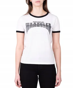 T-shirt Wrangler RINGER TEE 112339704 W7N0D3W02 Worn White S - Koszulki i topy damskie - miniaturka - grafika 1