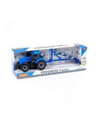 Samochody i pojazdy dla dzieci - Polesie 91291 Traktor '';Progress''; inercyjny z pługiem, niebieski w pudełku - miniaturka - grafika 1