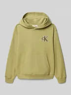 Swetry dla chłopców - Bluza z kapturem, wyhaftowanym logo i kieszenią kangurką - miniaturka - grafika 1
