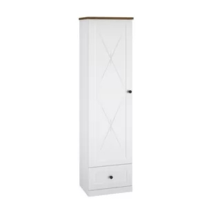 Szafa jednodrzwiowa LILLE 03 dąb lefkas/biały - Szafy - miniaturka - grafika 1