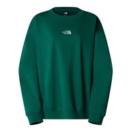 Bluzy sportowe damskie - Bluza The North Face Essential Crew 0A89EPNL11 - zielona - miniaturka - grafika 1