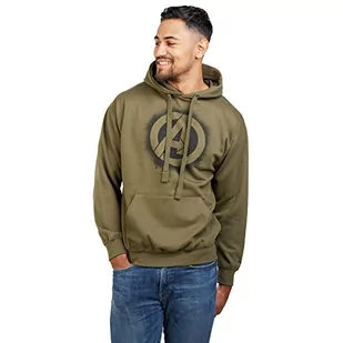 Marvel Męska bluza z kapturem z logo The Avengers, Zielony (oliwkowy zielony, stary), L - Bluzy męskie - miniaturka - grafika 1