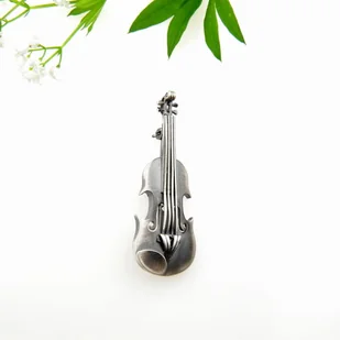 Broszka srebrna - Skrzypce duże - Broszki - miniaturka - grafika 1