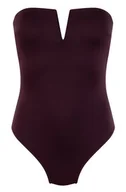 Stroje kąpielowe - Hunkemöller NEOPRENE BANDEAU BS Fioletowy - miniaturka - grafika 1