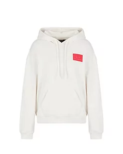 Armani Exchange Damska bluza z długim rękawem, naszywka z logo na przodzie, bluza z kapturem, ISO, ekstra duża - Bluzy damskie - miniaturka - grafika 1