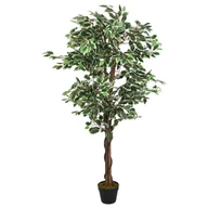 Sztuczne kwiaty - vidaXL Sztuczny fikus, 630 listków, 120 cm, zielony - miniaturka - grafika 1